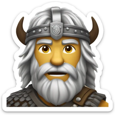 Viking wolf warrior sticker
