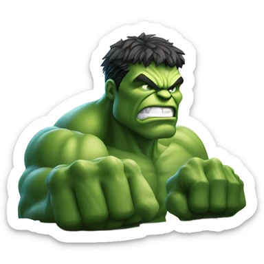 Hulk with computer sticker