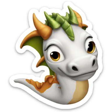 dragon sur une vache sticker