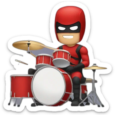 Daredevil playing drums sticker