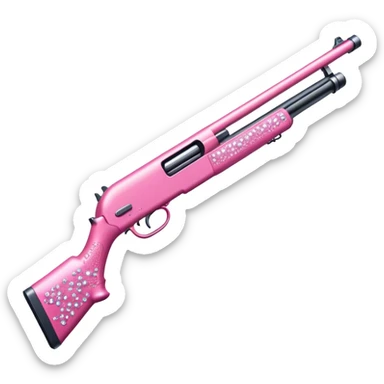 pink bedazzled shotgun sticker
