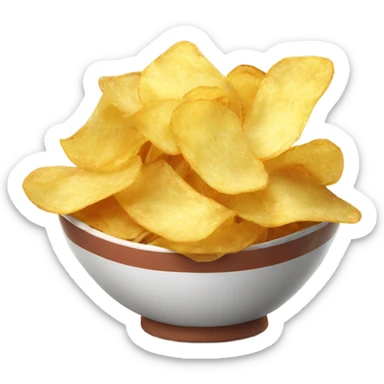 Potato chips in a bowl  sticker