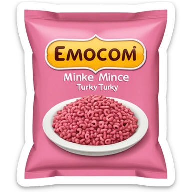 Turkey mince in packet  sticker