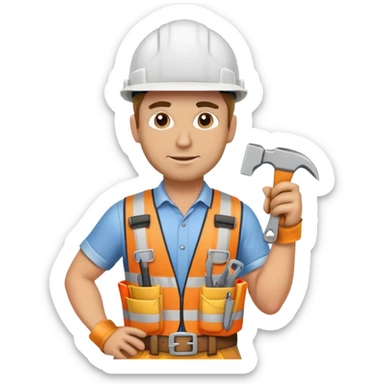 Handsome whiteman contractor sticker
