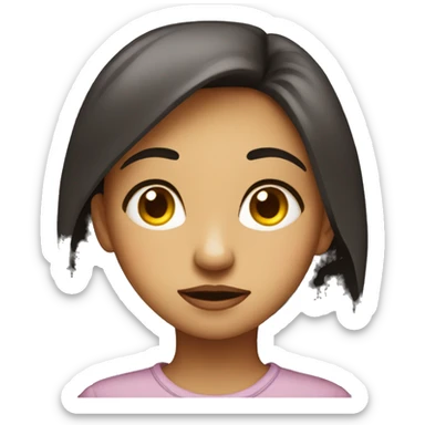 A sassy girl giving side eye sticker