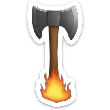 Axe  fire  sticker