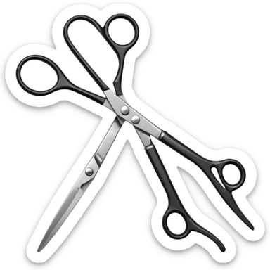  hairdressing scissors sticker