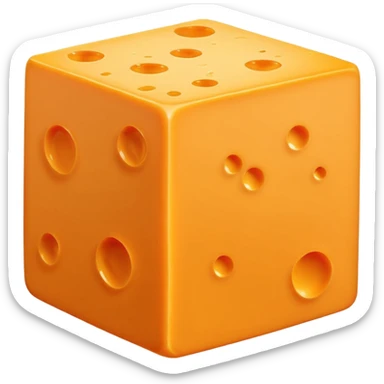 1 square sheet of cheddar cheese sticker