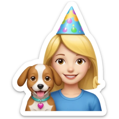 I love my owner with  a dog wearing  sticker