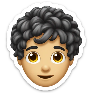 Ragazzo capelli mori con cicatrice sul occhio e tatuaggi a petto nudo  sticker