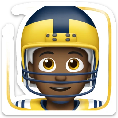 Michigan football fan sticker
