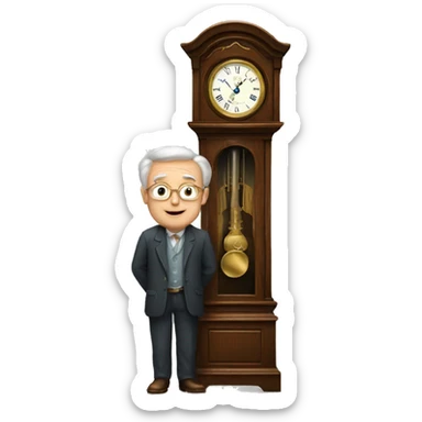 grandfather clock sticker