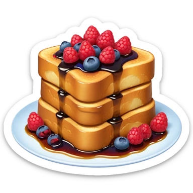 French toast with syrup and mixed berries  sticker