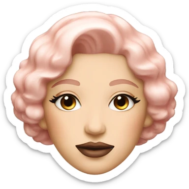 art deco blush product round  sticker