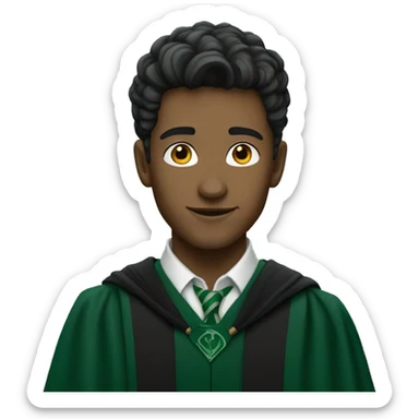 Male Slytherin student sticker