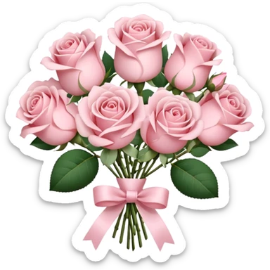 pale pink flower bouquet  sticker