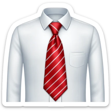 red necktie, professional attire accessory sticker
