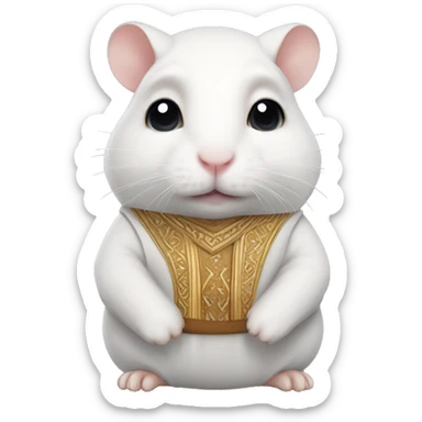 Arab white kandura costume male hamster sticker