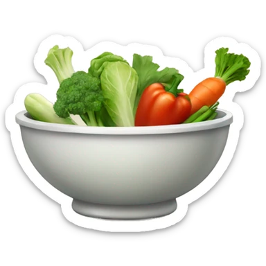 Vegetable bowl sticker