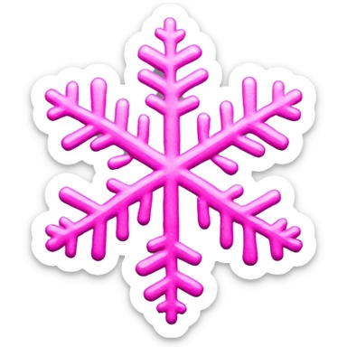 hot pink snowflake  sticker