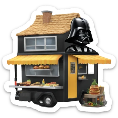 Realistic Darth Vader’s  dream house built food truck  sticker