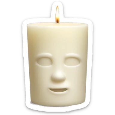 White barn vanilla candle  sticker