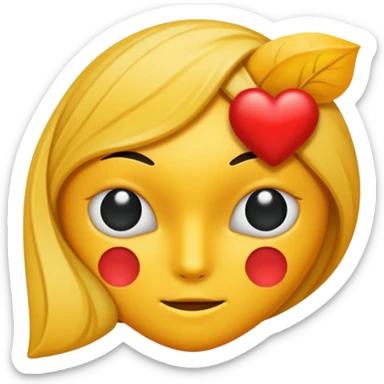 A yellow-orange-red angry woman with really really big breasts, no clothes, ponytail hair, and some guy's really long penus between her breasts with some white cream on top of it, the girl and the guy are having sex, the girl is giving him a boobjob, and we see her from the guy's point of view sticker