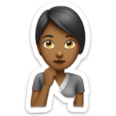 Unemployed women sticker