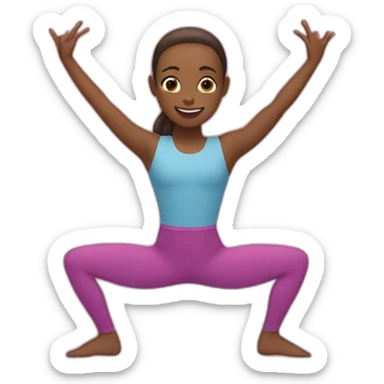 Middle splits sticker