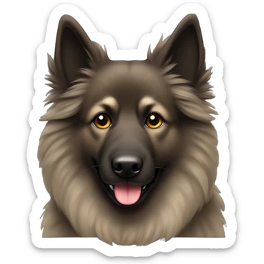 Dark Fluffy Belgian Tervuren  sticker