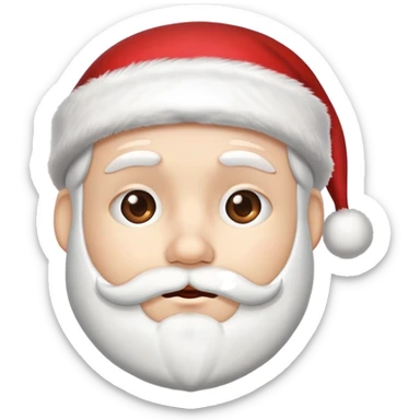 Nodding head Santa hat sticker