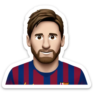 Lionel Messi Barcelona jersey 19 sticker