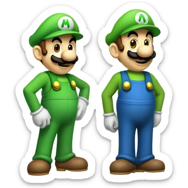 Mario and Luigi sticker