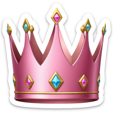 Crown little pink sticker