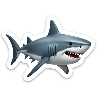 Shark with a top hat sticker