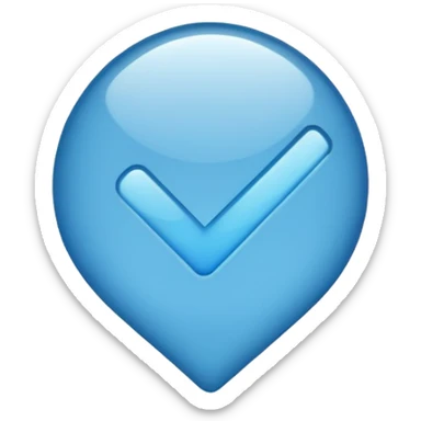 Mavi tık emoji sticker