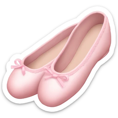 very light pink ballet slippers sticker
