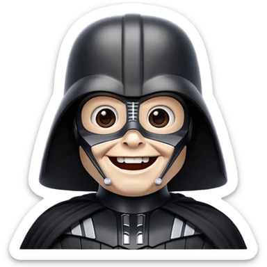 Darth Vader emoji celebrates happy  sticker