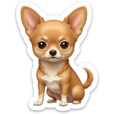 tan chihuahua￼ sticker
