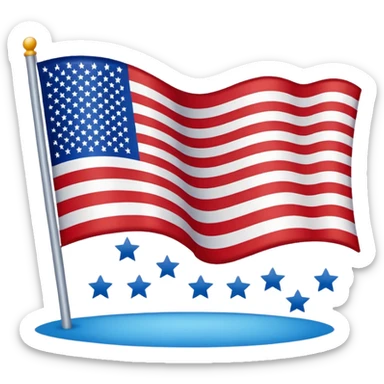 American flag sticker