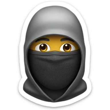 man with a balaclava sticker