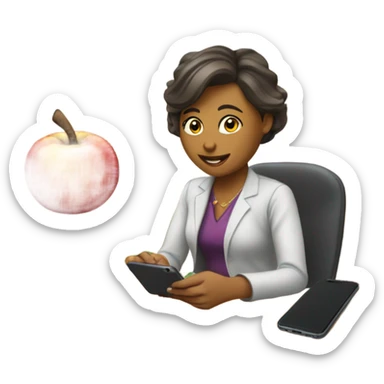 my friend sophia watching a show on her phone in class sticker