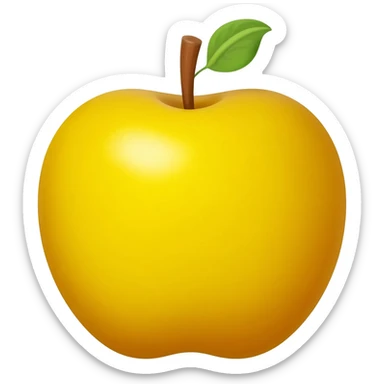 yellow heart apple emoji sticker
