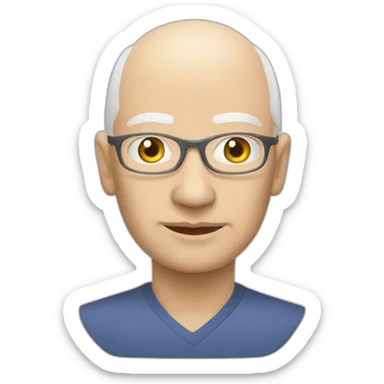 Bald Jakob Nielsen (usability consultant) sticker