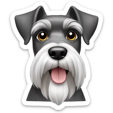 Salt pepper schnauzer dog sticker