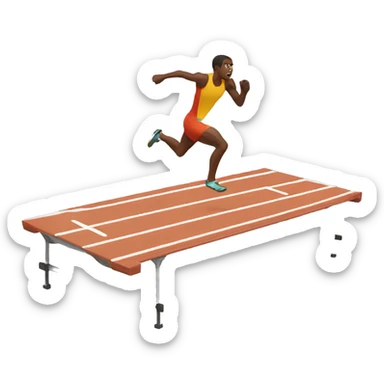 track and field hurdle sticker