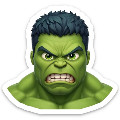 hulk comic book face only sticker