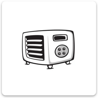 doodle style air conditioner sticker