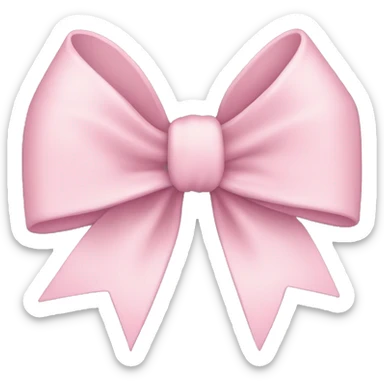 light pink bow sticker