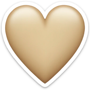 Beige heart sticker